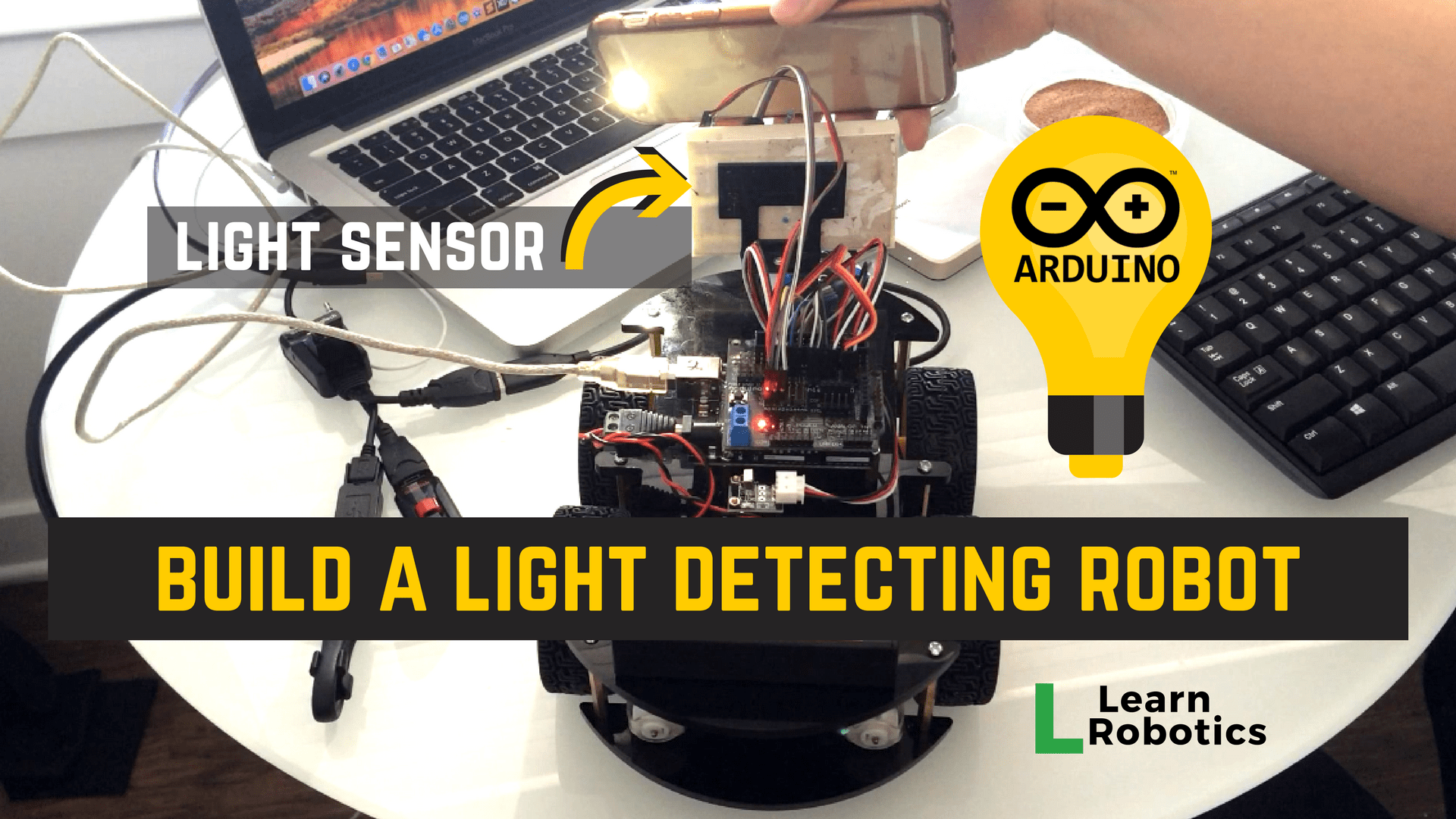 light following arduino robot using photoresistors