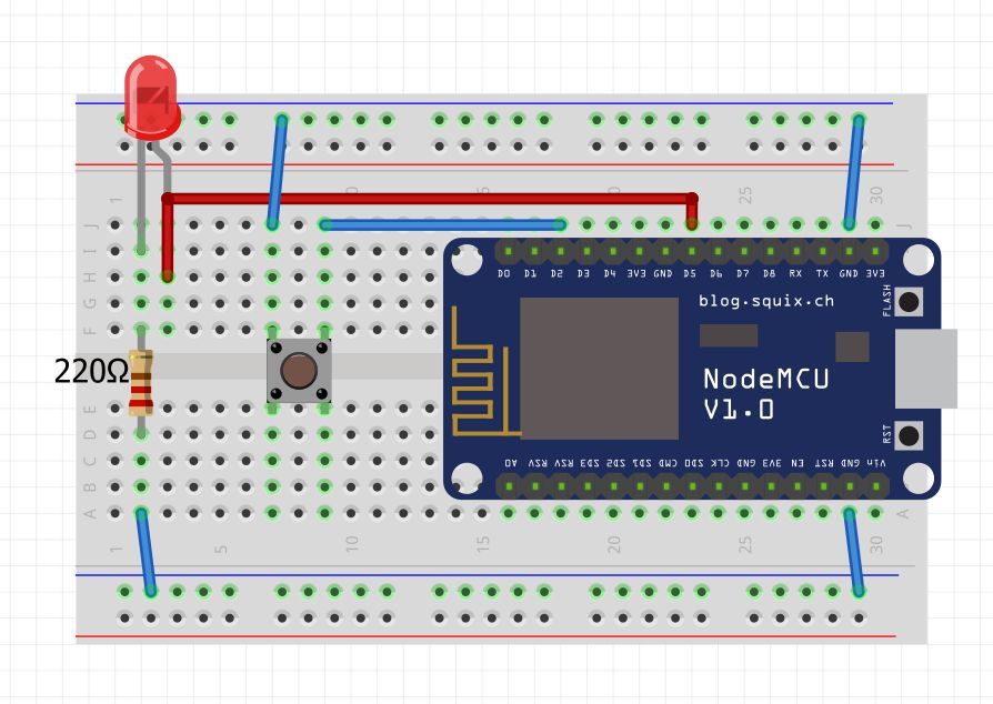 NodeMCU LED Wiring Diagram