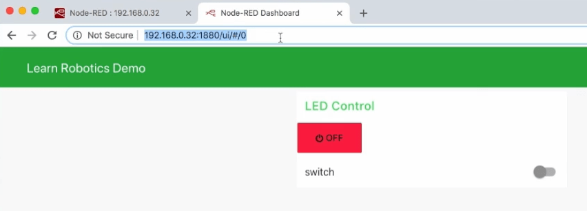 Node-RED Dashboard example