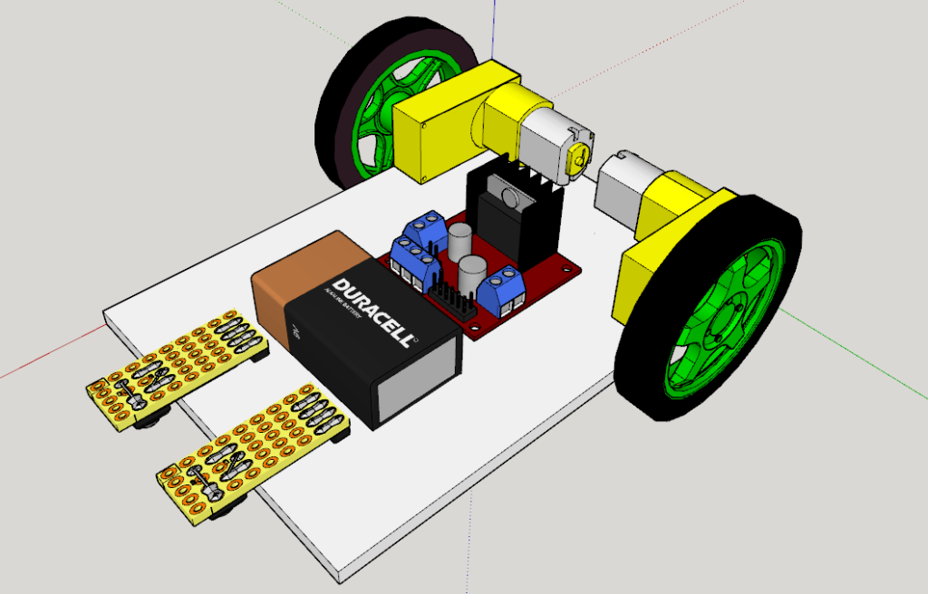 robot line follower CAD model