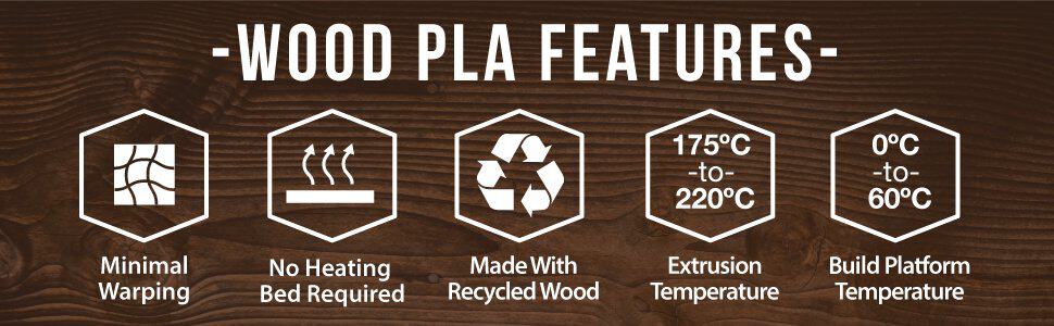 Wood PLA Features