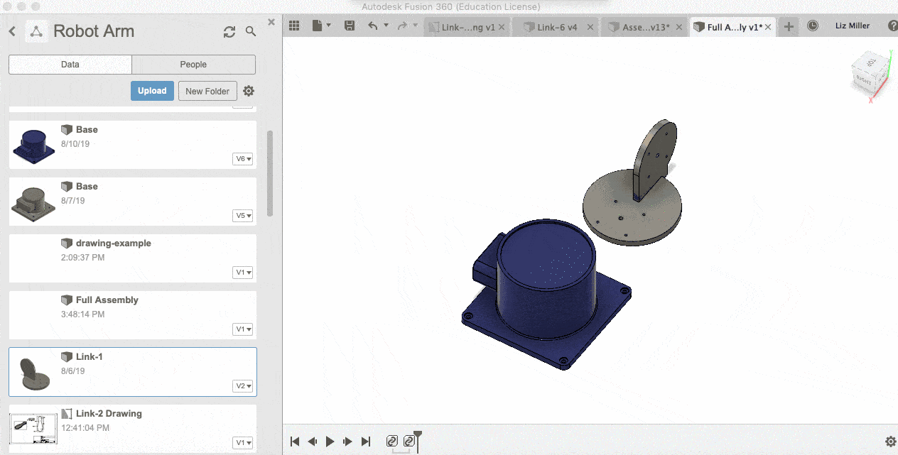 assemble components in fusion 360