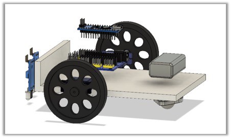 completed simple robot diy exploded view
