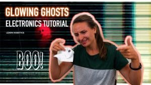 glowing ghosts project using circuits STEM education electronics halloween diy