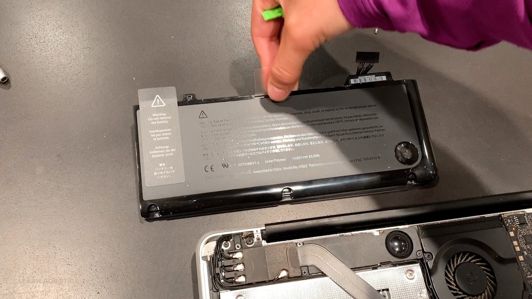 take out the old mac battery and set it aside