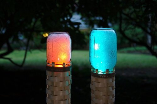 Create outdoor Tiki Torch Lamps using NeoPixels